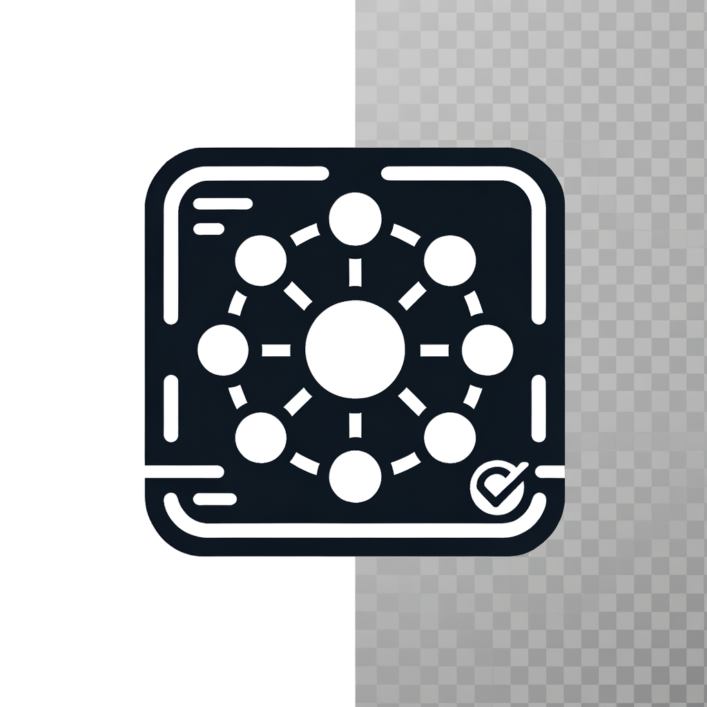 Создай логотип без надписей для онлайн сервиса CRM, которая называется CRMHUB. Фон пусть будет прозрачный, логотип состоит из простых элементов, не наляпистый, не более 5 элементов в логотипе.