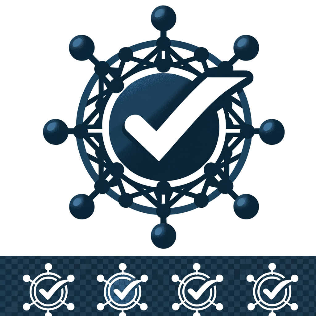Создай логотип без надписей для онлайн сервиса CRM, которая называется CRMHUB. Фон пусть будет прозрачный, логотип состоит из простых элементов, не более 5 элементов в логотипе. Обязательно должна быть галочка выполненного задания посередине и несколько ответвлений символизирующих сеть. Используй синий и тёмно-серый цвета.
Логотип сделай с минимальным количеством элементов.
